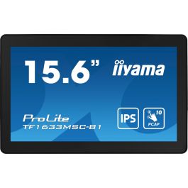 iiyama TF1633MSC-B1 Monitor Táctil 15.6" Full HD (1920x1080) IPS 5ms HDMI DisplayPort USB Negro