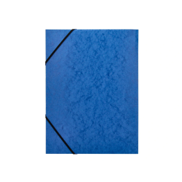 Q-connect Carpeta kf02167 Gomas Cartón Símil Prespán Solapas 320x243 mm Azul