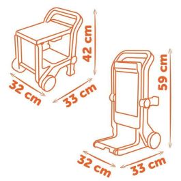Smoby Black+Decker SMOB360219 Set de Juguete Carretilla de Mano + Caja 3 en 1