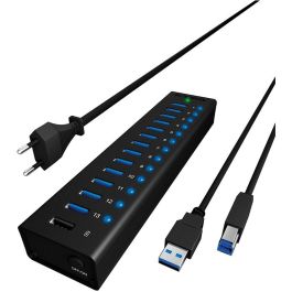 ICY BOX IB-AC6113 HUB USB 3.0 de 14 Puertos (13+1 Carga) Aluminio Negro con Adaptador de Corriente Precio: 112.50000047. SKU: B1CZ5VADBQ