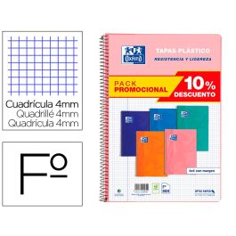 Oxford Cuaderno Espiral 80H Folio 4x4 mm C-Margen Tapa De Plástico Pack 5 Ud 10% Dto C-Surtidos Tendencia Precio: 15.49999957. SKU: S8414358