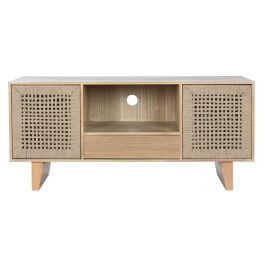 Mueble de TV Home ESPRIT Beige Natural Yute Pino 120 x 40 x 55 cm