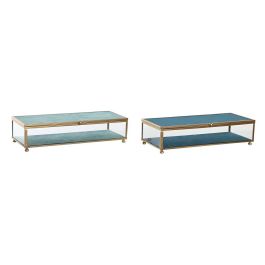 Joyero Mediterraneo DKD Home Decor Azul Celeste Turquesa 10 x 5 x 25 cm (2 Unidades)