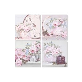 Cuadro Romantico DKD Home Decor Rosa Verde 3 x 60 x 60 cm (4 Unidades) Precio: 63.50000019. SKU: B1J8HZQRHT