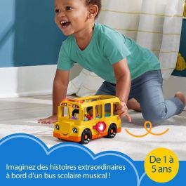 Fisher-Price Little People-El autobús escolar-Vehículo de empuje musical HYT03