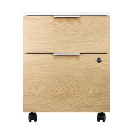 Phoenix technologies Cajonera Artisan Blanca, 2 cajones con sistema de cierre, ruedas con freno, 40x44.2x54.5 cm