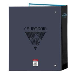 Carpeta de anillas BlackFit8 California Azul Negro A4 27 x 33 x 6 cm