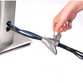 Fellowes 9929801 Organizador de Cables Zip, 2M, Plata