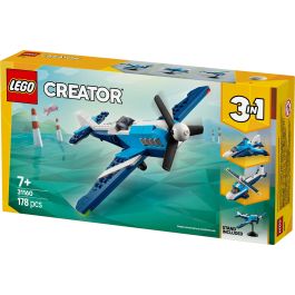 LEGO 31160 Creator 3-en-1: Avión de Carreras. Juego de Construcción para Niños y Niñas 7+ años. 178 Piezas