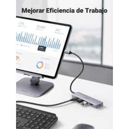 Ugreen 70336 Hub USB-C a 4 Puertos USB 3.0 Super Velocidad 5 Gbps para MacBook Air/Pro, iPad Pro/Air, PC, PS5, Smart TV