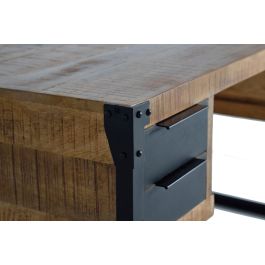 GINER Y COLOMER Escritorio de Madera de Mango y Metal 4 Cajones Natural