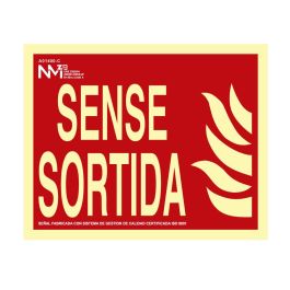 Normaluz Cartel de extinción "sense sortida" clase B PVC 0.7mm 30x15cm