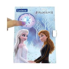 LEXIBOOK Diario Secreto Electrónico Frozen Disney +3 Años con Candado y Llave, Efectos de Luz