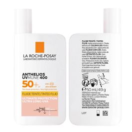 La Roche Posay ANTHELIOS UV-MUNE 400 Fluido Invisible con Color SPF50+ Resistente al Agua y Arena 50 ml