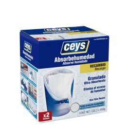 Ceys Antihumedad Recarga 450g. Deshumidificador para Grandes Espacios, Mantiene Nivel Humedad, Elimina Olores y Moho