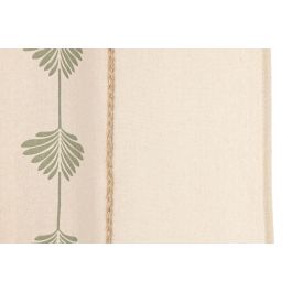 DKD Home Decor Cortina Cottage de Algodón Natural y Verde 260 x 140 cm (2 Unidades)