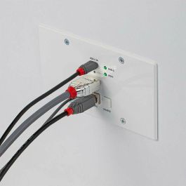 Lindy 150m Cat.6 HDMI 4K60 & Type C HDBaseT EU Wall Plate KVM Extender, Transmitter Lindy 150m Cat.6 HDMI 4K60 & Type C HDBaseT EU Wall Plate KVM Extender, Transmitter