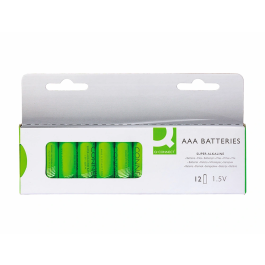 Q-connect Pila Alcalina AAA Blister con 12 Unidades 1.150 mAh