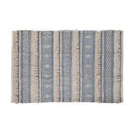 Alfombra DKD Home Decor 180 x 120 x 2 cm Azul Algodón Blanco Boho Precio: 59.50000034. SKU: S3044999