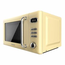 Cecotec 01713 Microondas con Grill Digital, 700W de Potencia, 20L de Capacidad, para Encimera, Color Amarillo, 8 Programas Automáticos