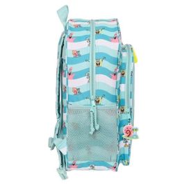 Mochila Escolar Spongebob Stay positive Azul Blanco (33 x 42 x 14 cm) Mochila Escolar Spongebob Stay positive Azul Blanco (33 x 42 x 14 cm)