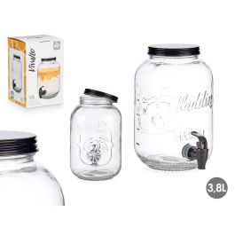 Vivalto Jarra Negra Sin Enfriador de Cristal, Metal y Plástico, Capacidad 3.8 Litros, 16.2 x 24.8 x 16.2 cm (6 Unidades) Precio: 39.79000058. SKU: S3607694