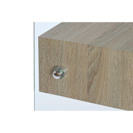 Consola DKD Home Decor Transparente Marrón claro Cristal Madera MDF 120 x 35 x 80 cm