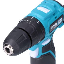 Koma Tools Kit Taladro Percutor Brushless 12V, Modelo 12V-TPB-K, con Batería 2.0Ah, Cargador y Maletín de Accesorios (Puntas, Portapuntas Imantado)