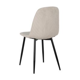 Silla Pana Crema Tejido-Metal Salón 44 X 47 X 88 cm