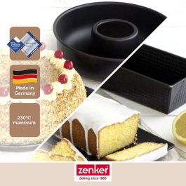 Zenker ZEN1700007748374 Juego de Moldes para Tartas y Savarín, Negro Metalizado, 30.5 x 11.5 cm y 28 cm