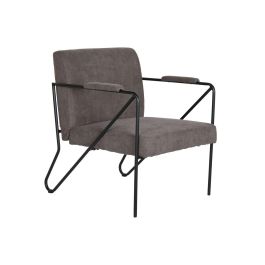 DKD Home Decor Butaca Moderna Desmontable Gris de Poliéster y Metal, Altura Asiento 42 cm, Medidas: 69.5cm Largo x 76cm Alto x 64cm Ancho Precio: 141.50000029. SKU: S3040710