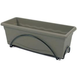 PLASTIKEN Jardiniere 50x20 Cm + Bandeja + Soporte Balcón Colección TERRA - Taupe Precio: 31.50000018. SKU: B13J99FNAP