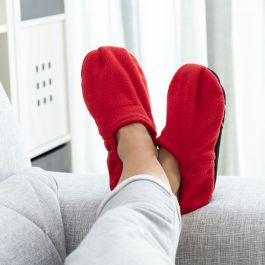 Zapatillas de Casa Calentables en Microondas InnovaGoods Rojo