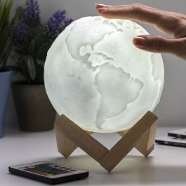 Lámpara LED Recargable Planeta Tierra Worldy InnovaGoods Lámpara LED Recargable Planeta Tierra Worldy InnovaGoods