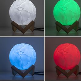 Lámpara LED Recargable Planeta Tierra Worldy InnovaGoods Lámpara LED Recargable Planeta Tierra Worldy InnovaGoods