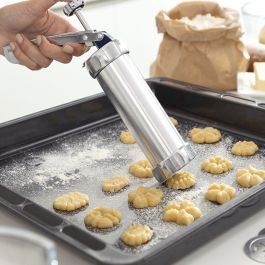 Máquina para hacer galletas y manga pastelera 2 en 1 prekies v0103383 innovagoods