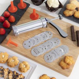 Máquina para hacer galletas y manga pastelera 2 en 1 prekies v0103383 innovagoods