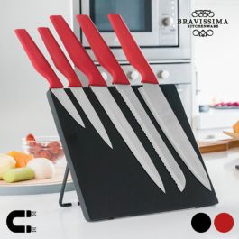 Cuchillos con Soporte Magnético Bravissima Kitchen (6 piezas) Precio: 15.94999978. SKU: V0200820