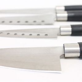 Set de Cuchillos Cecotec Santoku Negro Acero Inoxidable Fibra de carbono (4 pcs)