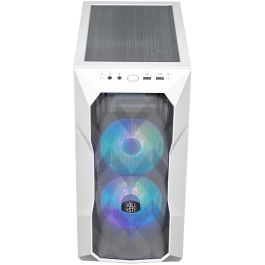 CoolerMaster MasterBox TD300 Mesh White - Caja PC Mini Tower Blanco, M-ATX/Mini-ITX, con Ventana Lateral e Iluminación Multi