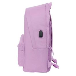 Safta Mochila Portátil 15,6" + USB Munich Básicos Lila 31x44x18 cm