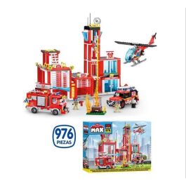 Construccion estación de bomberos y estación de policia max build con vehículos y accesorios 976 pzas 55 x 40 cm - modelos surtidos Precio: 40.24944. SKU: B16SRLN4VJ