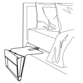 Home Deco Factory Organizador Borde De La Cama Vallee Outlet para Libros Tablet Telefono Gafas 31x8x24 cm