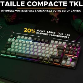 The G-Lab THE3760162055450 Teclado para juegos KEYZ CAESIUM RGB TKL Gris y negro