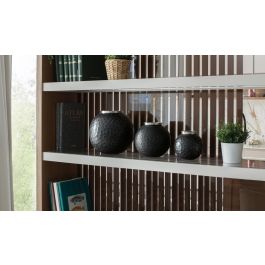 Giner Y Colomer Lote de 3 Jarrones Metal Gris Oscuro Acabado Martillado Moderno