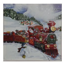 Cuadro Decorativo con LED 38 x 38 cm, Modelo Globo y Tren, Luz Cálida y Multicolor Precio: 6.89000015. SKU: B1K28V622Y