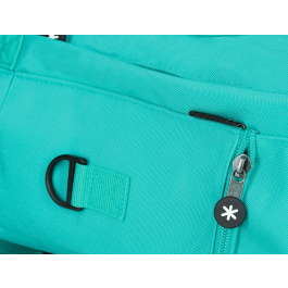 Antartik Mochila Cubo Menta 300x115x390 mm con Bolsillos Exteriores, Compartimento Portátil y Asas Metálicas, Adaptable a Carrito