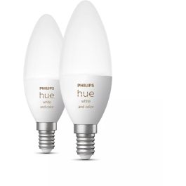Philips Hue White & Color Ambiance E14 Vela - Pack 2 bombillas inteligentes LED 2x470lm Bluetooth Regulable