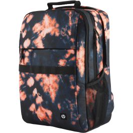 HP 7J593AA Mochila Campus XL para Portátiles hasta 16" Impermeable Negra y Naranja con Cremallera Acolchada y Candado 20L