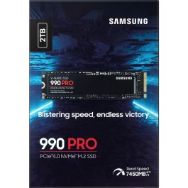 Samsung 990 PRO SSD Interno Alto Rendimiento V-NAND MLC 2 TB M.2 NVMe PCIe 4.0, 7450 MB/s Lectura, 6900 MB/s Escritura